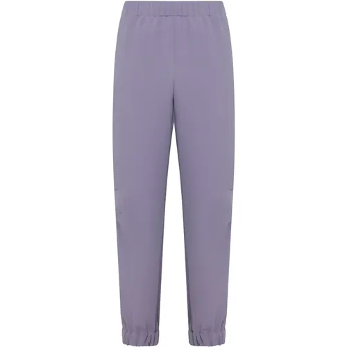 Sweatpants, female, , Size: L Lilac Elasticated Waist Trousers with Pockets - Dries Van Noten - Modalova