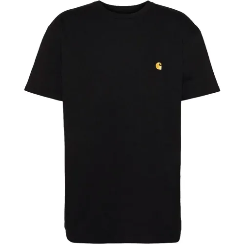 T-Shirts, male, , Size: L Embroidered Logo T-Shirt - Carhartt WIP - Modalova