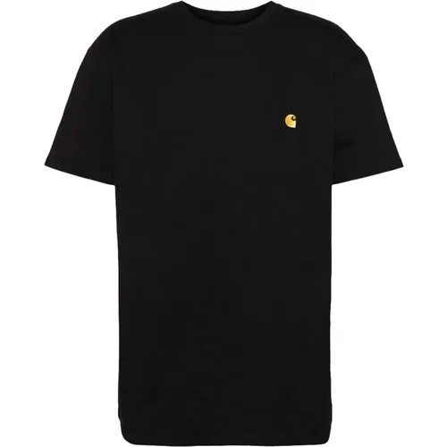Schwarze T-Shirts und Polos mit gesticktem Logo , Herren, Größe: S - Carhartt WIP - Modalova