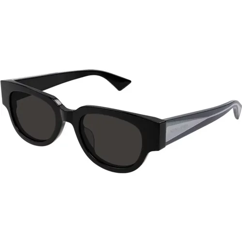 Schwarze Sonnenbrille Stilvoll und vielseitig,Grüne Sonnenbrille mit Originalzubehör,BV1278SA 002 Sonnenbrille,Stylische Sonnenbrille, Sonnenbrille - Bottega Veneta - Modalova