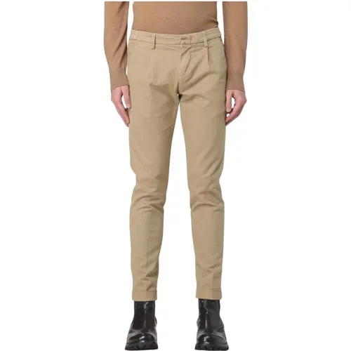 Slim-fit Trousers, male, , Size: W32 Blue Slim Fit Chinos Pants - Fay - Modalova