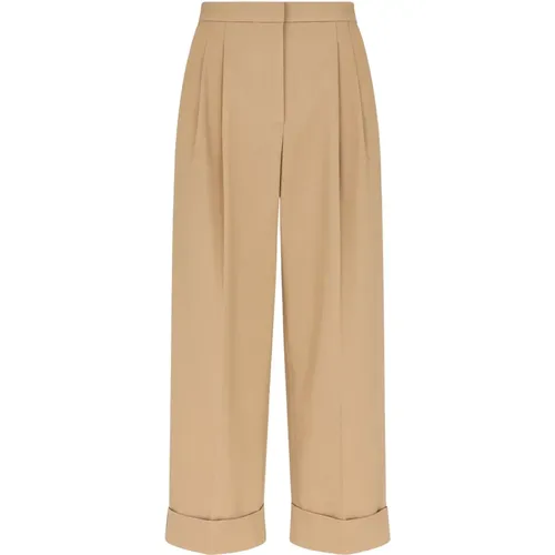 Cropped Trousers, female, , Size: S Bronzo Trousers - Weekend Max Mara - Modalova