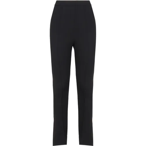 High-Waisted Slim Fit Trousers , female, Sizes: XS, 2XS, S - Moncler - Modalova