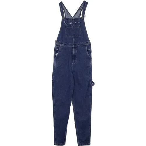 Jumpsuits, male, , Size: S Denim Dungaree Overalls - Karl Kani - Modalova