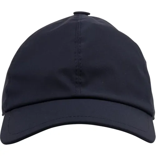 Navy Baseball Hat with Cashmere Lining , male, Sizes: XL - Fedeli - Modalova