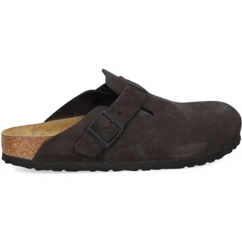 Velvet Mules with Metal Finishings , male, Sizes: 7 UK - Birkenstock - Modalova