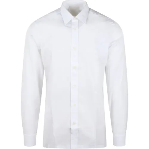 G Besticktes Popeline-Hemd,Weißes Langarmhemd - Givenchy - Modalova