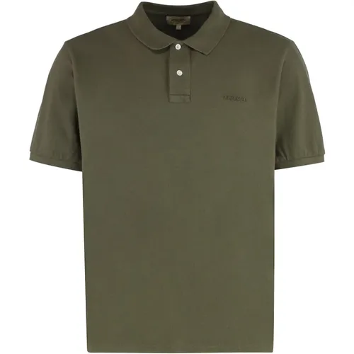 Polo Shirts, male, , Size: L Cotton-piqué Polo Shirt - Woolrich - Modalova