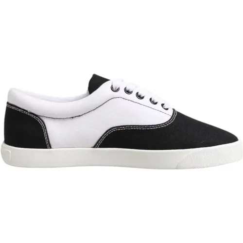 Sneakers, male, , Size: 6 US Canvas Lace-Up Low-Top Sneakers - Dolce & Gabbana - Modalova