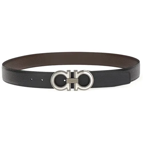 Belts, male, , Size: 105 CM Leather Belt - Salvatore Ferragamo - Modalova