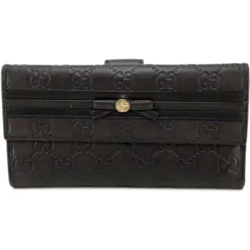 Pre-owned Wallets, female, , Size: ONE SIZE Pre-owned Leather wallets - Gucci Vintage - Modalova