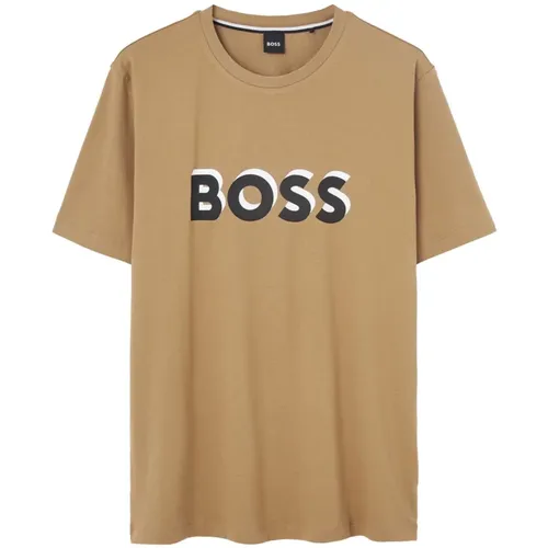 Beiges Bedrucktes Hemd Boss - Boss - Modalova