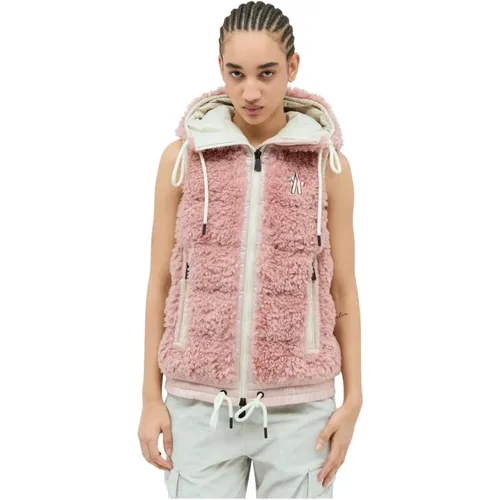 Teddy Zip-Up Gilet mit Kapuze - Moncler - Modalova