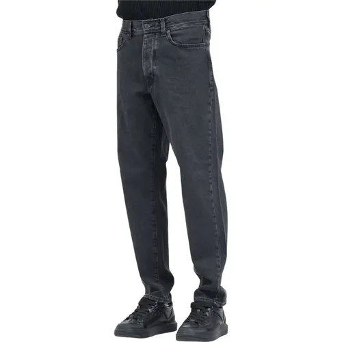 Schwarze Denim Tapered Jeans , Herren, Größe: W34 - Selected Homme - Modalova