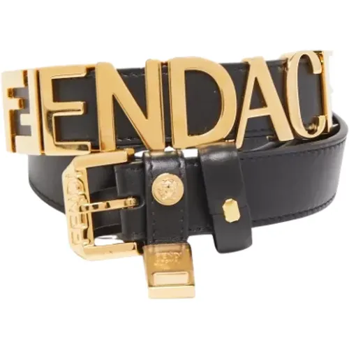 Pre-owned Belts, female, , Size: ONE SIZE Pre-owned Leather belts - Fendi Vintage - Modalova