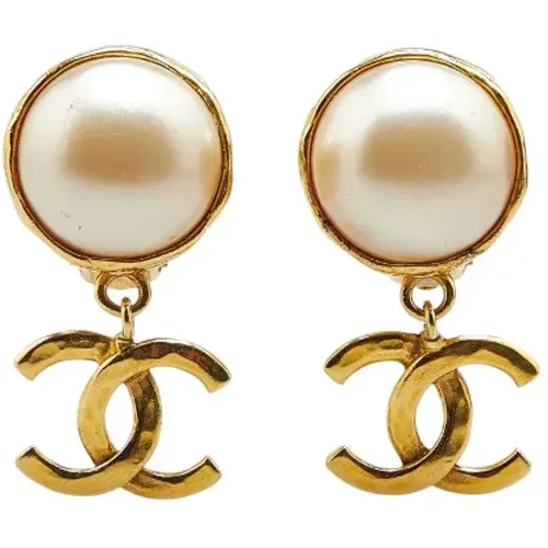 Pre-owned Jewellery, female, , Size: ONE SIZE Pre-owned Metal earrings - Chanel Vintage - Modalova