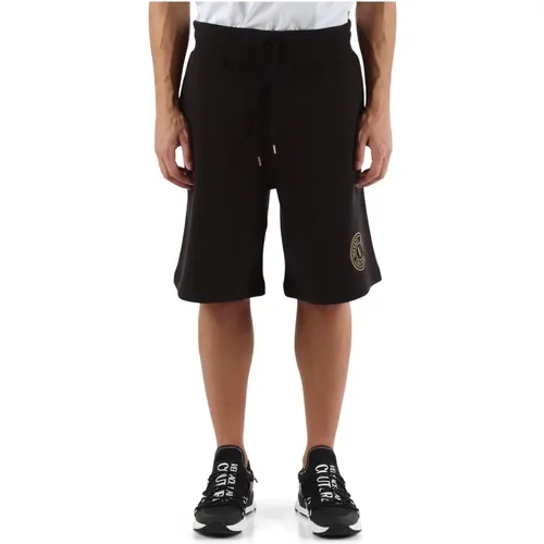 Sporty Cotton Shorts with Logo Embroidery , male, Sizes: L, XS - Versace Jeans Couture - Modalova