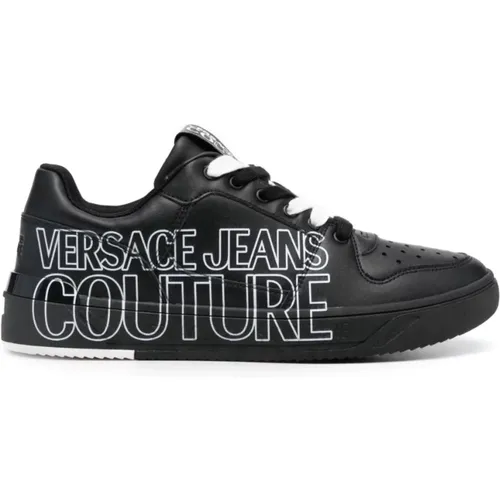 Sneakers, male, , Size: 8 US Logo-Print Low-Top Sneakers - Versace Jeans Couture - Modalova