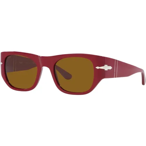 Burgundy/Brown Sunglasses , male, Sizes: 51 MM - Persol - Modalova