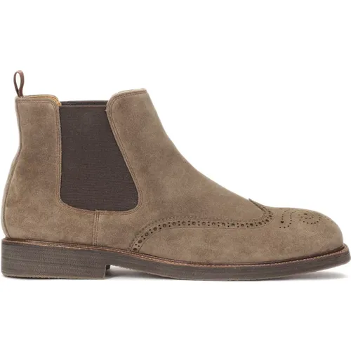 Slip-on Chelsea-Boots mit Rosettendekoration , Herren, Größe: 44 EU - Kazar - Modalova