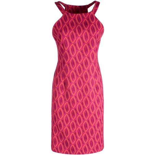 Geometric Pattern Slim Fit Dress , female, Sizes: L - YES ZEE - Modalova