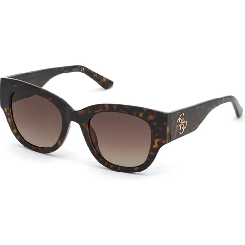 Stilvolle Gradient Braun Sonnenbrille , Damen, Größe: 50 MM - Guess - Modalova