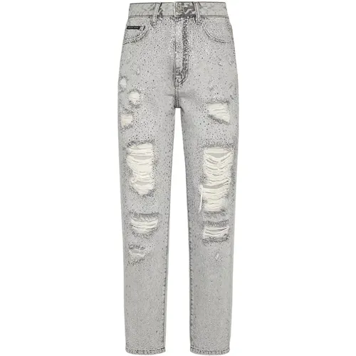 Straight Jeans for Women , female, Sizes: W26, W27, W28 - Philipp Plein - Modalova