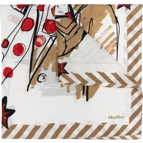 Silk scarf with print , female, Sizes: ONE SIZE - Max Mara - Modalova