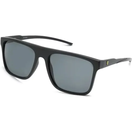 Schwarze Sonnenbrille mit Zubehör , Herren, Größe: 58 MM - Ferrari - Modalova