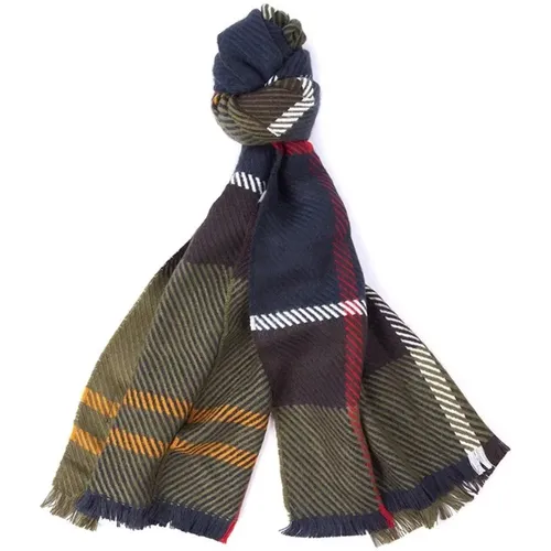 Tartan Pattern Twill Scarf with Tassels , unisex, Sizes: ONE SIZE - Barbour - Modalova