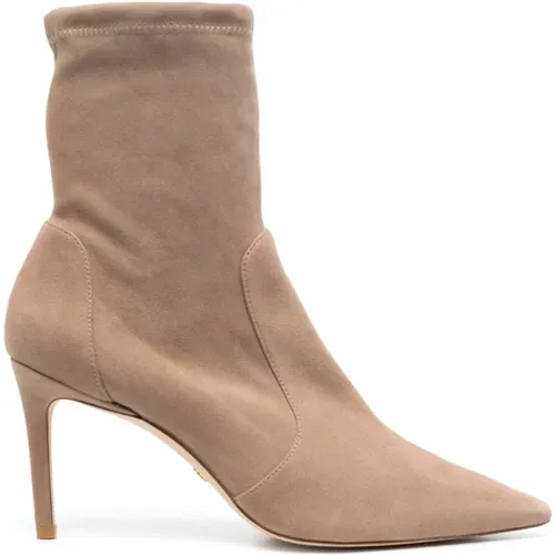 Blush Pink Suede Ankle Boots , female, Sizes: 4 1/2 UK - Stuart Weitzman - Modalova