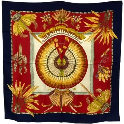 Pre-owned Scarves, female, , Size: ONE SIZE Pre-owned Silk scarves - Hermès Vintage - Modalova