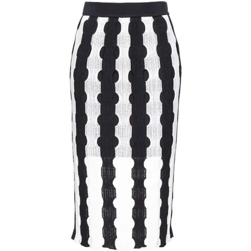 Perforated Knit Midi Skirt , female, Sizes: M - pinko - Modalova