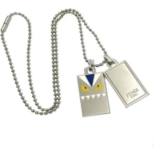 Pre-owned Jewellery, female, , Size: ONE SIZE Pre-owned Metal necklaces - Fendi Vintage - Modalova