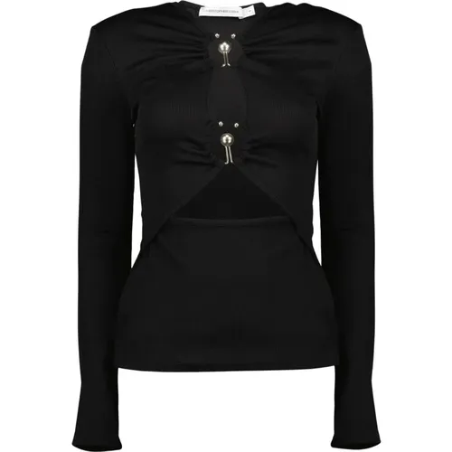 Long Sleeve Tops, female, , Size: 2XS Long Sleeve Orbit Top - Christopher Esber - Modalova