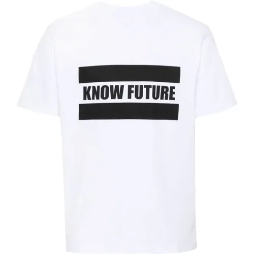 Know Future Weißes T-Shirt mit Frontdruck - Sacai - Modalova