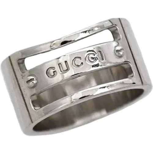 Pre-owned Silver rings , male, Sizes: ONE SIZE - Gucci Vintage - Modalova