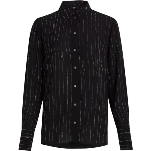 Shirts, female, , Size: S Rhinestone Classic Shirt - Karl Lagerfeld - Modalova