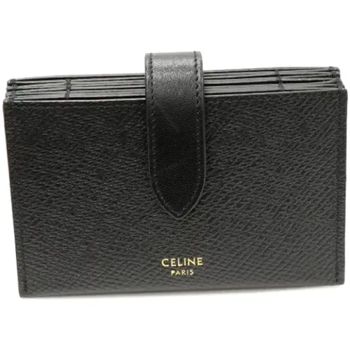 Pre-owned Wallets, female, , Size: ONE SIZE Pre-owned Vintage Leather Wallet - Celine Vintage - Modalova