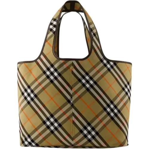 Tote Bags, female, , Size: ONE SIZE Cotton Shopper Bag - Burberry - Modalova