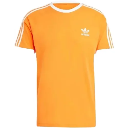 Stripes T-shirt , Herren, Größe: M - Adidas - Modalova