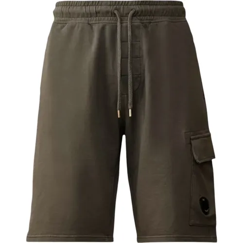 Casual Shorts, male, , Size: S Grey Cargo Sweat Shorts - C.P. Company - Modalova