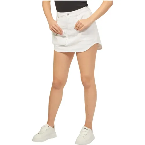 Denim Mini Skirt with Side Pocket , female, Sizes: L - Armani Exchange - Modalova