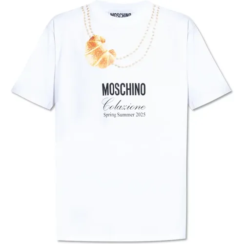 T-Shirts, male, , Size: M T-shirt with print - Moschino - Modalova