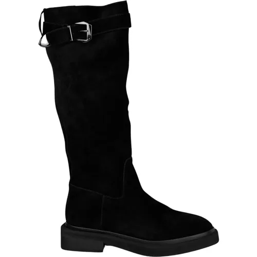 Leather Buckle Boots , female, Sizes: 6 UK, 5 UK, 4 UK, 7 UK, 3 UK - Alma en Pena - Modalova