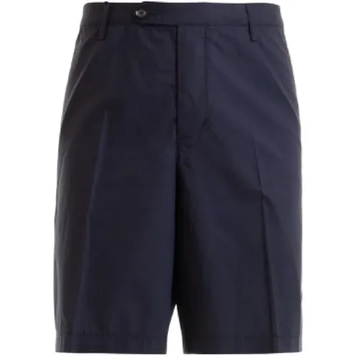 Navy Men`s Bermuda Shorts , male, Sizes: L, XL - Emporio Armani - Modalova