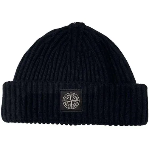 Knit Beanie Hat Winter Fashion , male, Sizes: ONE SIZE - Stone Island - Modalova