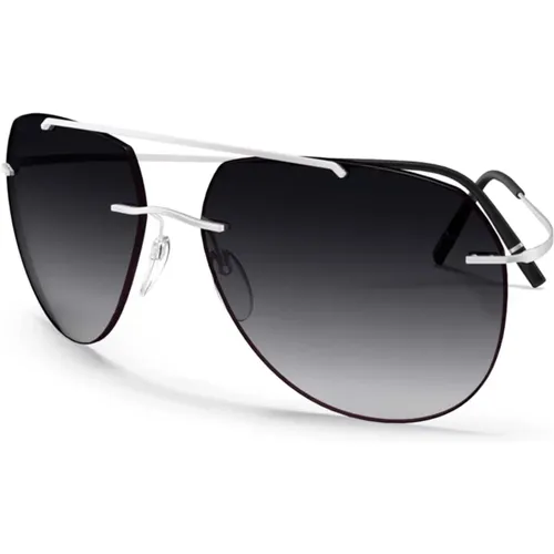 Sunglasses, unisex, , Size: 59 MM Nash TMA Collection Sunglasses Silver/Grey - Silhouette - Modalova