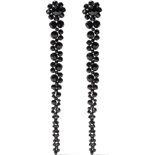 Earrings, female, , Size: ONE SIZE Jet Bead Drip Earrings - Simone Rocha - Modalova