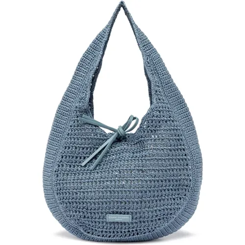 Crochet Hobo Bag with Leather Bow , female, Sizes: ONE SIZE - Gianni Chiarini - Modalova